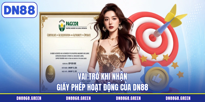Vai trò khi nhận giấy phép hoạt động của DN88
